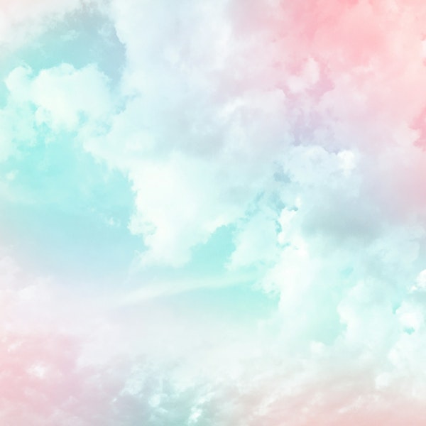 Ethereal Pastel Cotton candy blue Sky
