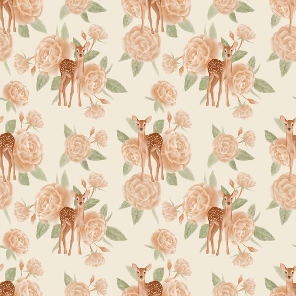 Sweet Deer and Petals