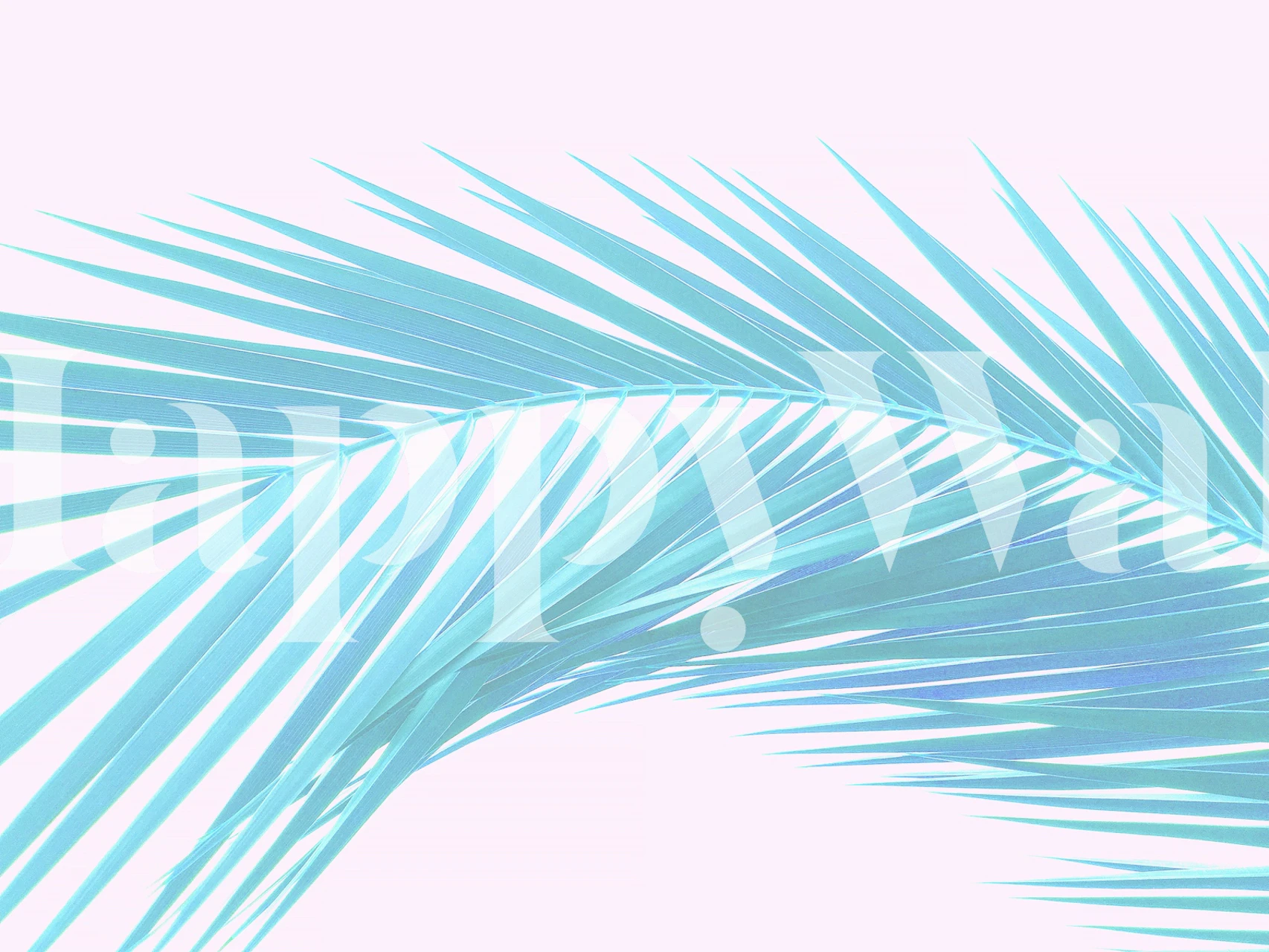 Palm leaves wallpaper in pastel colors