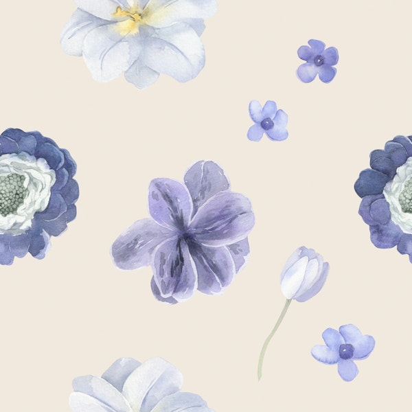 Serene Violet Blue Bloom