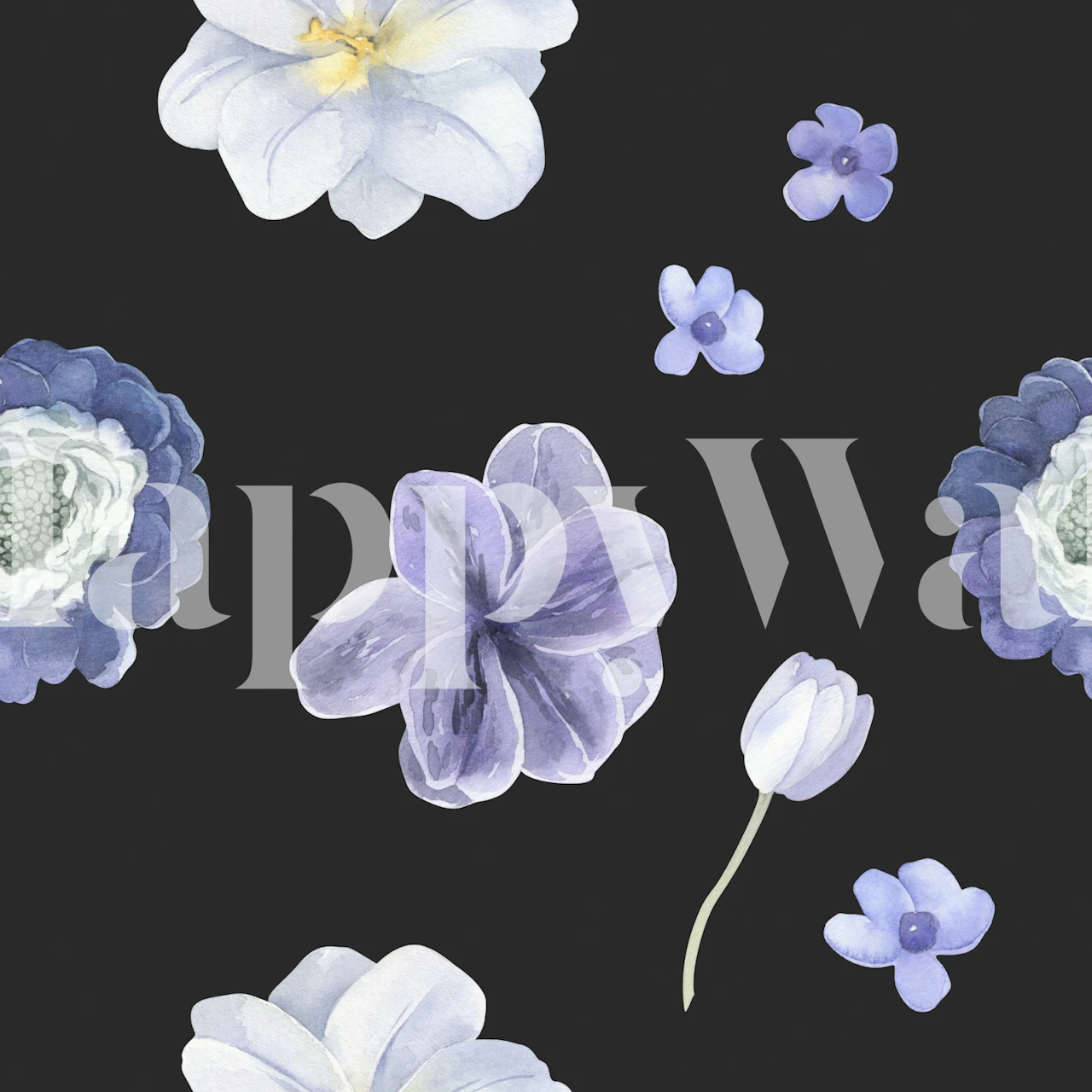 Dreamy Flower Fusion tapetdesign i et rum