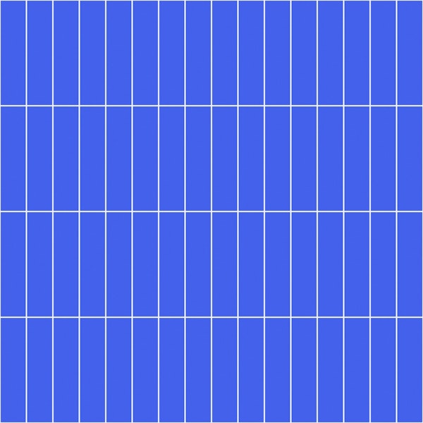 Vertical Grid Pattern Cobalt Blue and White