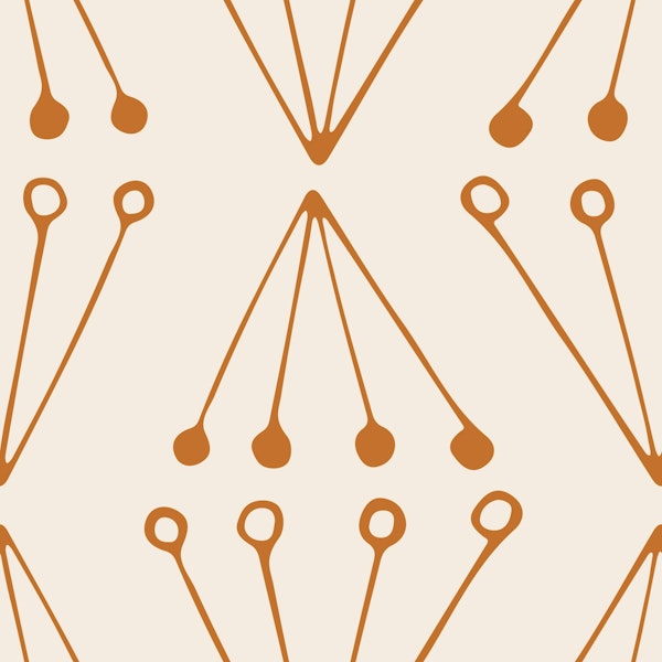 Abstract Modern Geo beige rust