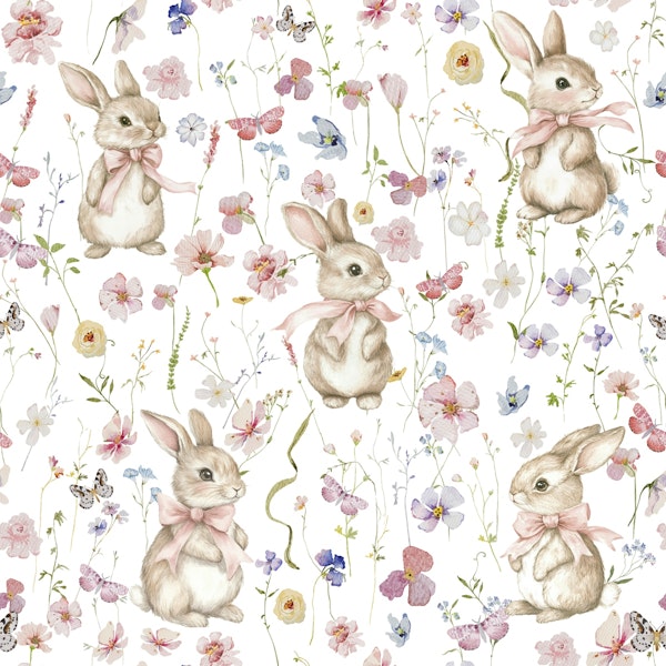 Whimsical Bunny Meadow