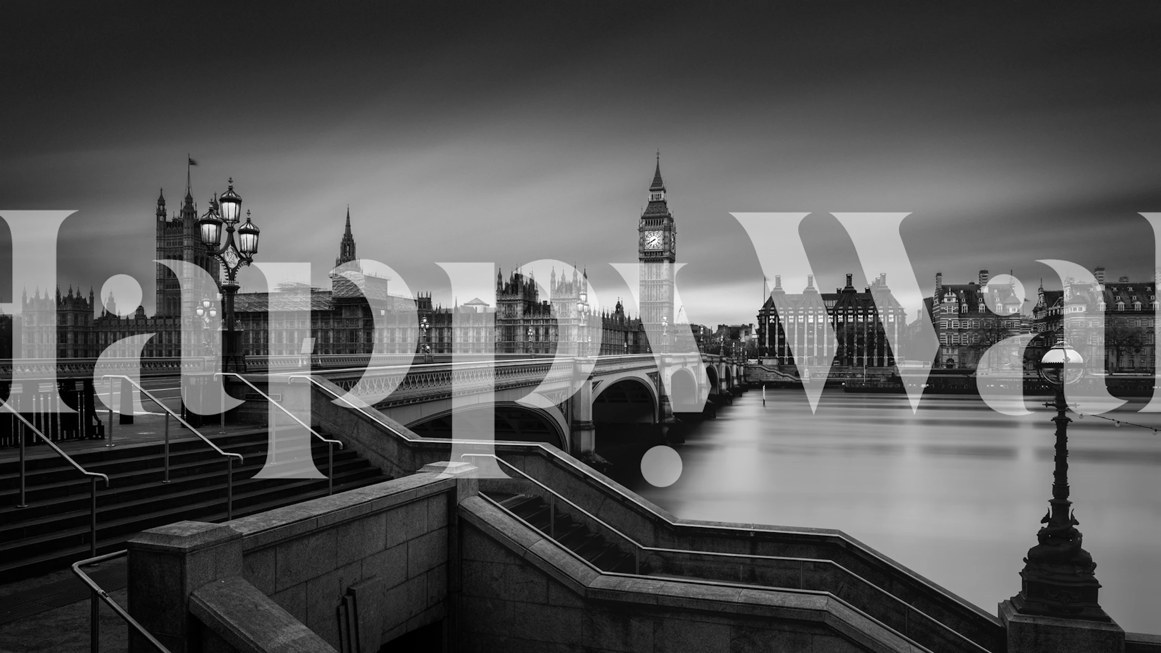 Westminster Bridge wallpaper in a stylish room