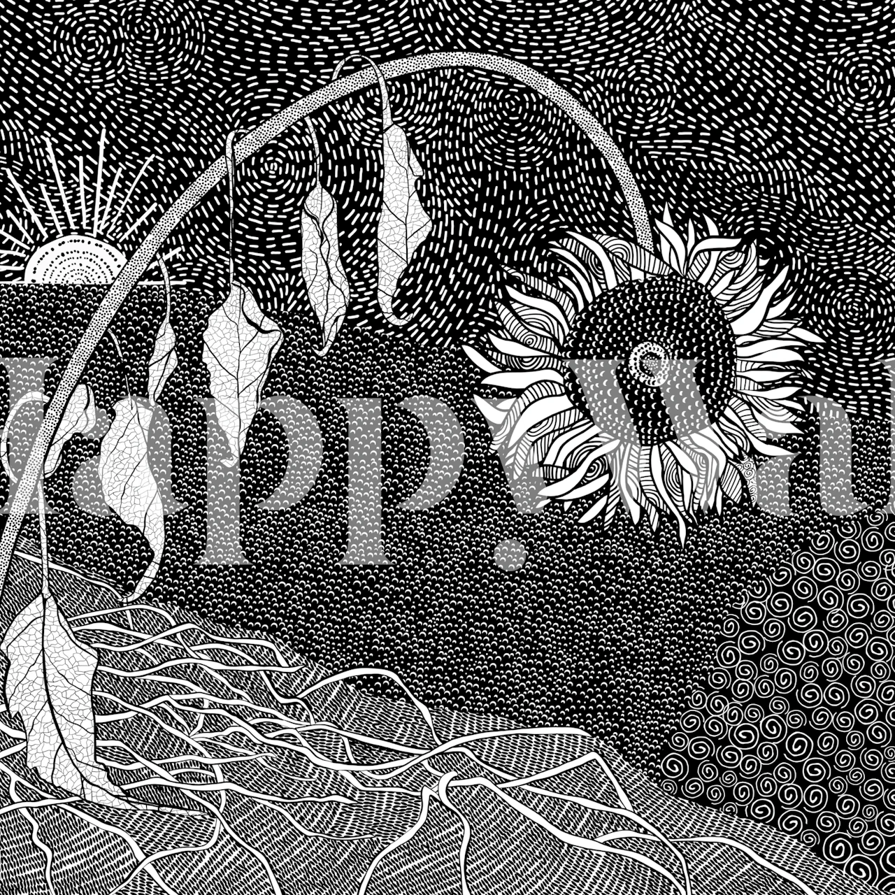 Design de papel de parede Vincent em um quarto