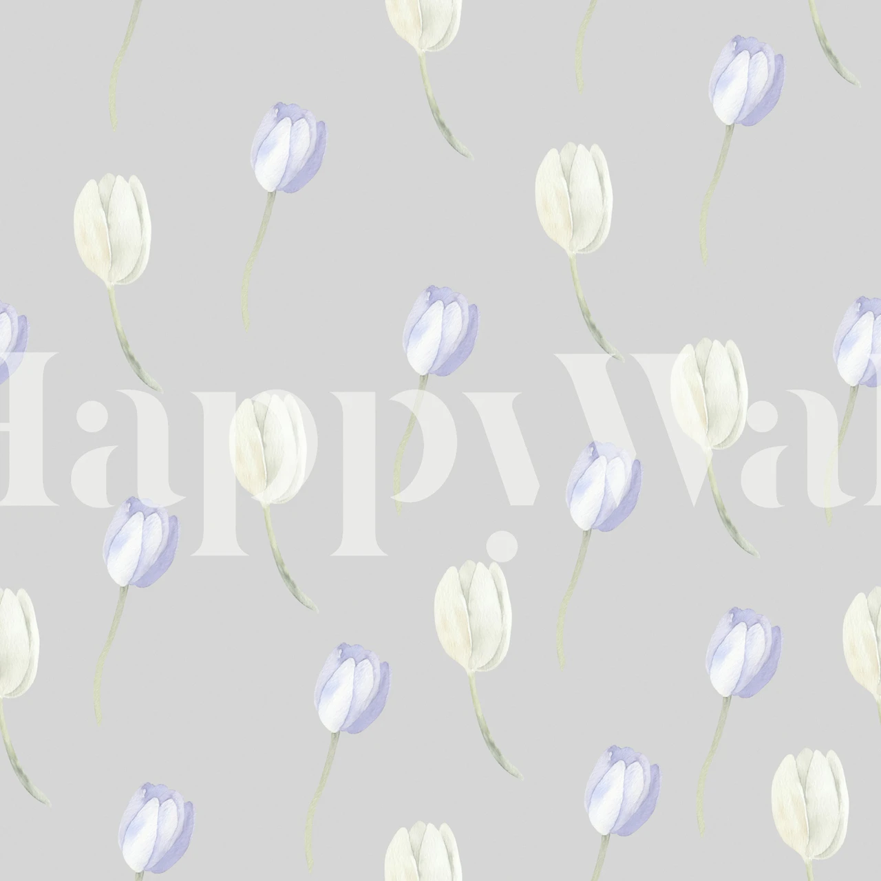 Scattered Tulip Charm-tapet visad i ett rum