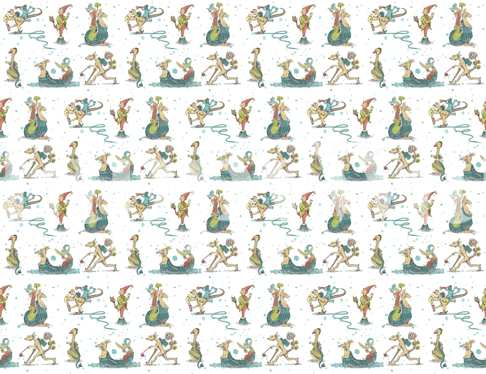 Tapeta Fantasy Forest Gathering v místnosti