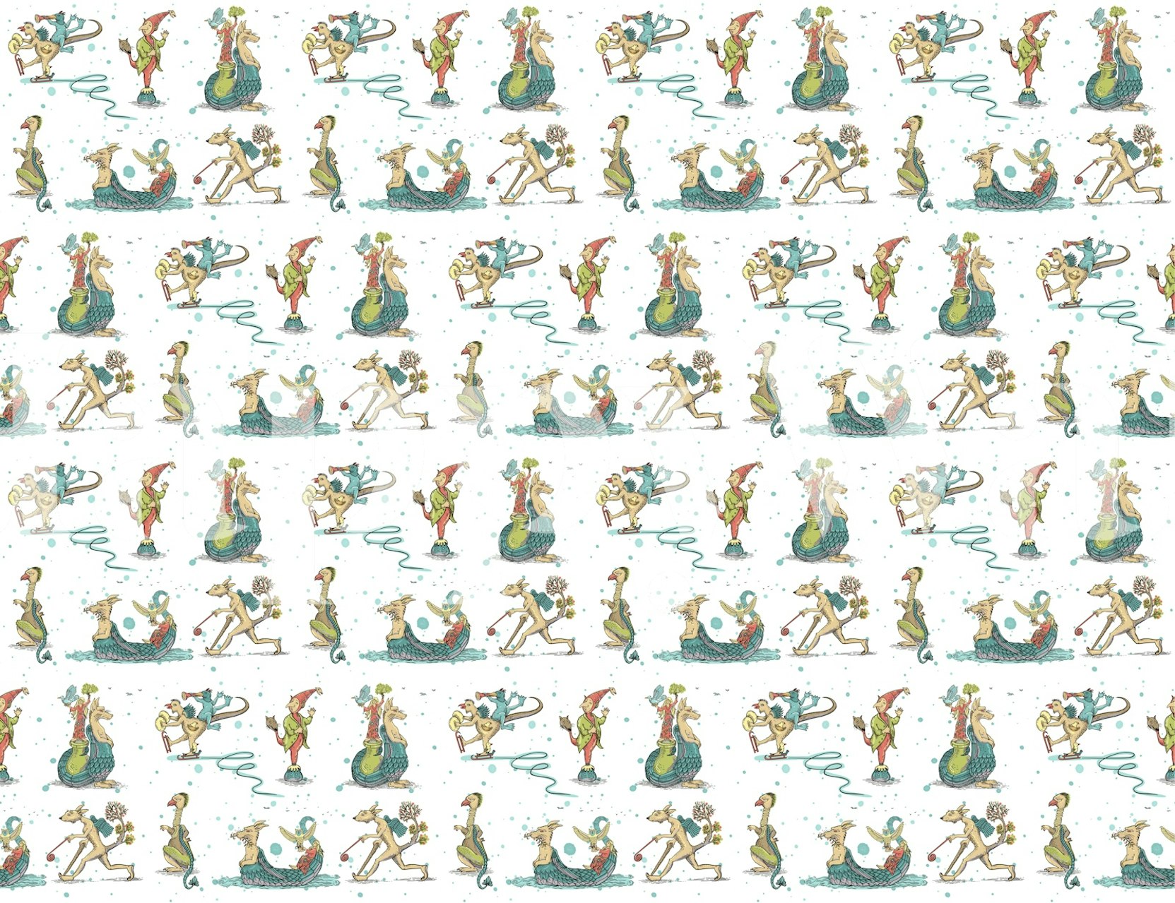 Tapeta Fantasy Forest Gathering w pokoju