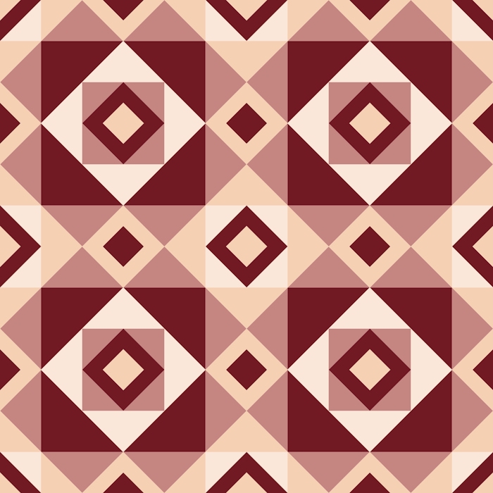 Ruby Geometric Pattern Retro Ruby Geometric Wallpaper
