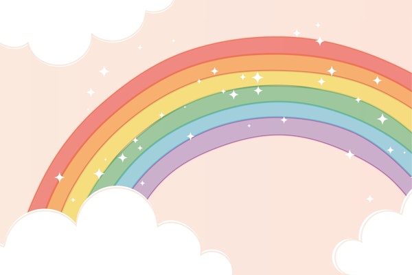 Dreamy Rainbow in the Clouds