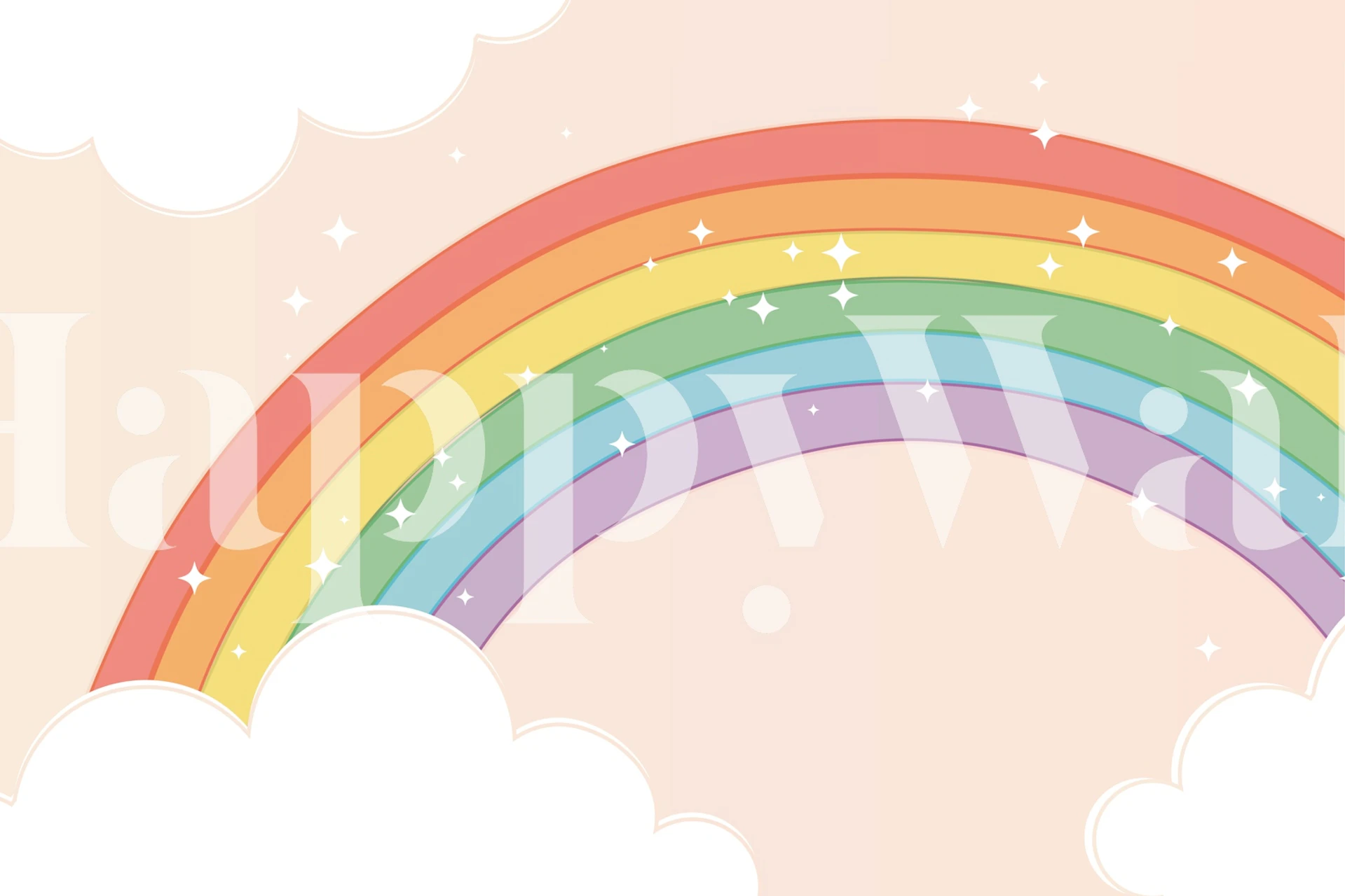 Dreamy Rainbow in the Clouds i et rom