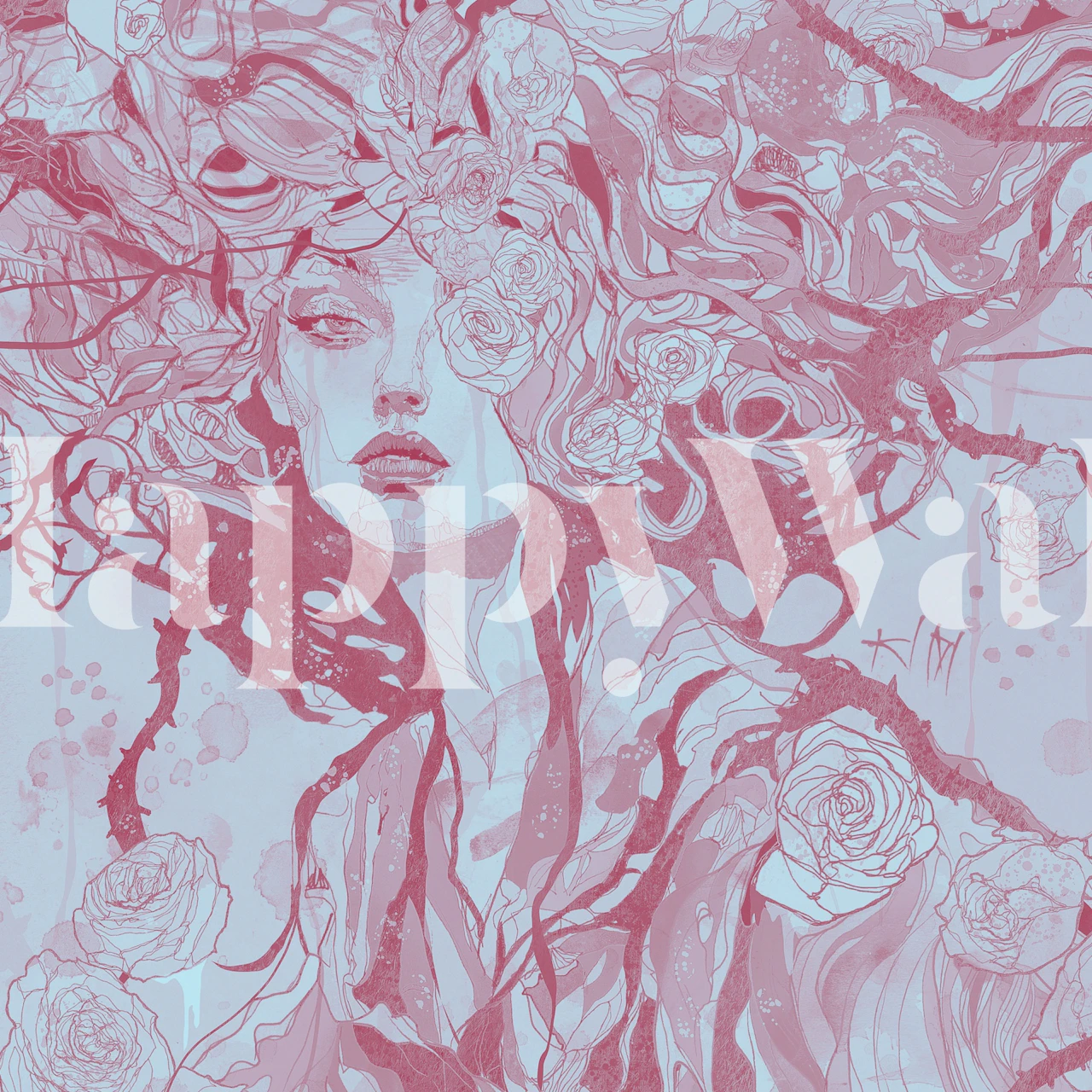 Ethereal Garden Delight tapet i et rom