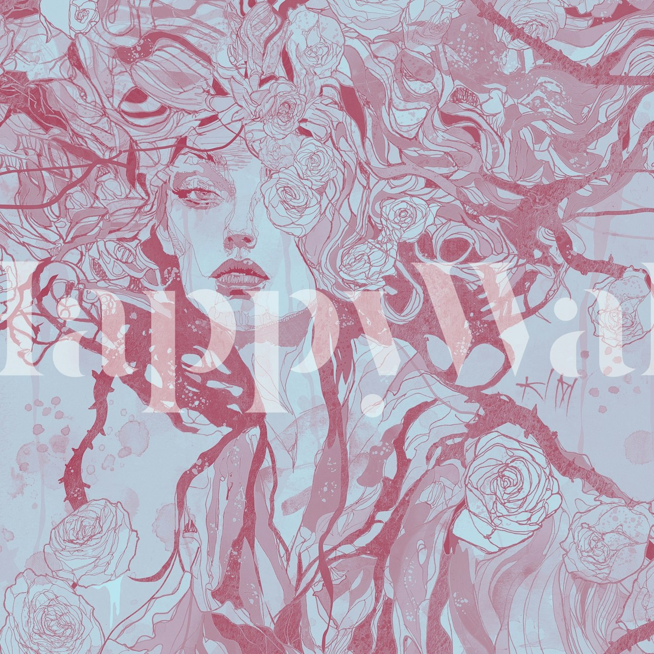 Ethereal Garden Delight wallpaper in a room