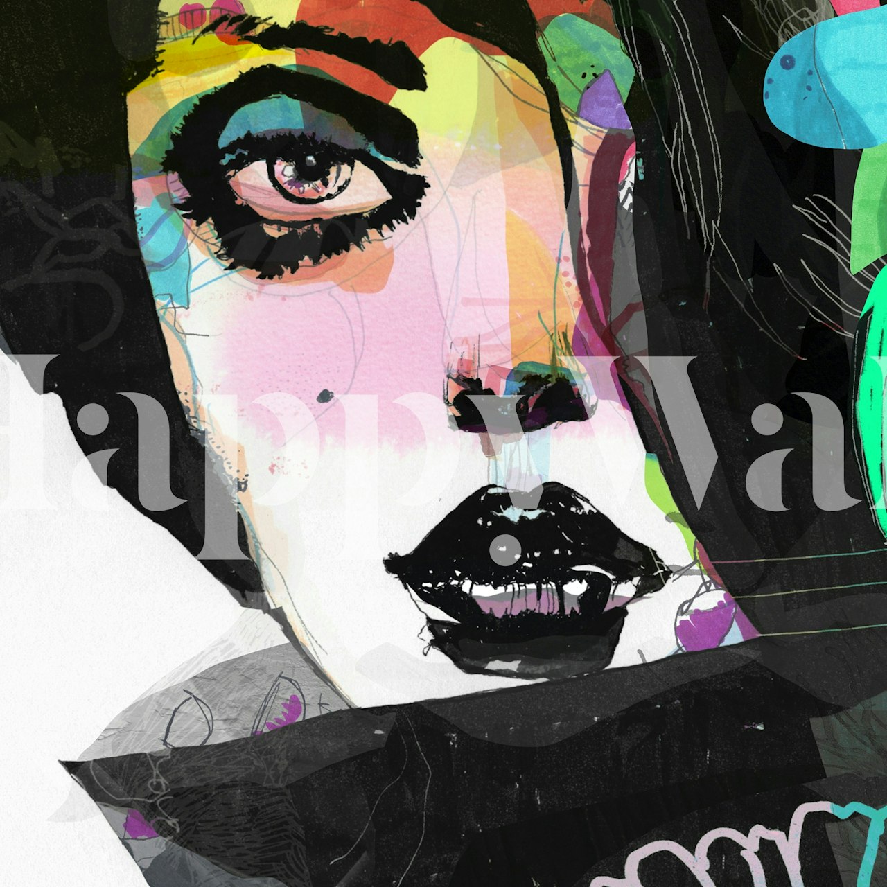 Urban Art Vivid Vision wallpaper in a room