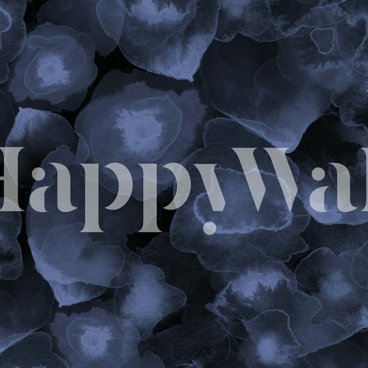 Papier peint Blue Blossoms Serenity dans une pièce