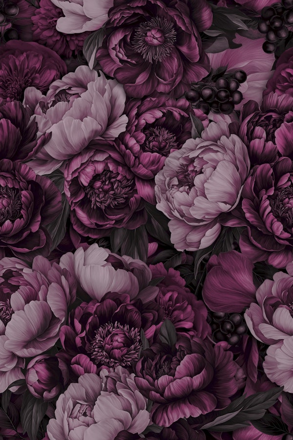 Dark Academia Baroque Bloom Pink Chic