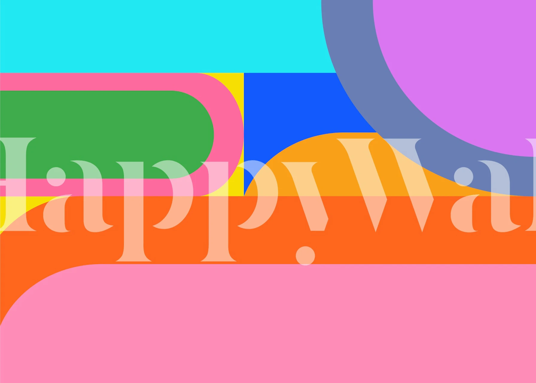 Bold retro geometric wallpaper in vibrant colors