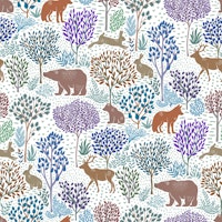 Woodland Stories 2 white wallpaper