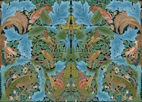 Victorian W Morris The Peacock Tapestry wallpaper