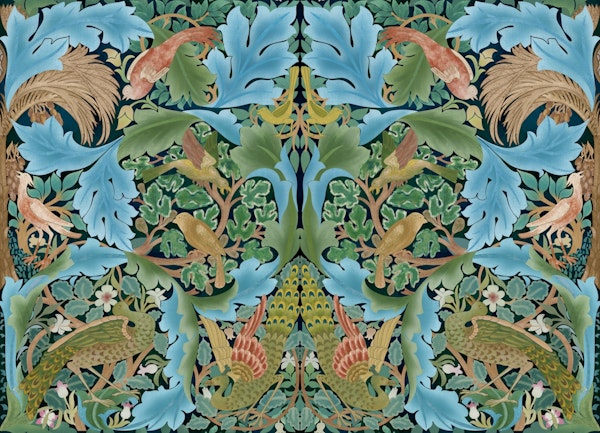 Victorian William Morris Peacock Tapestry