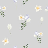Soft Narcissus & Blue Bloom ταπετσαρία