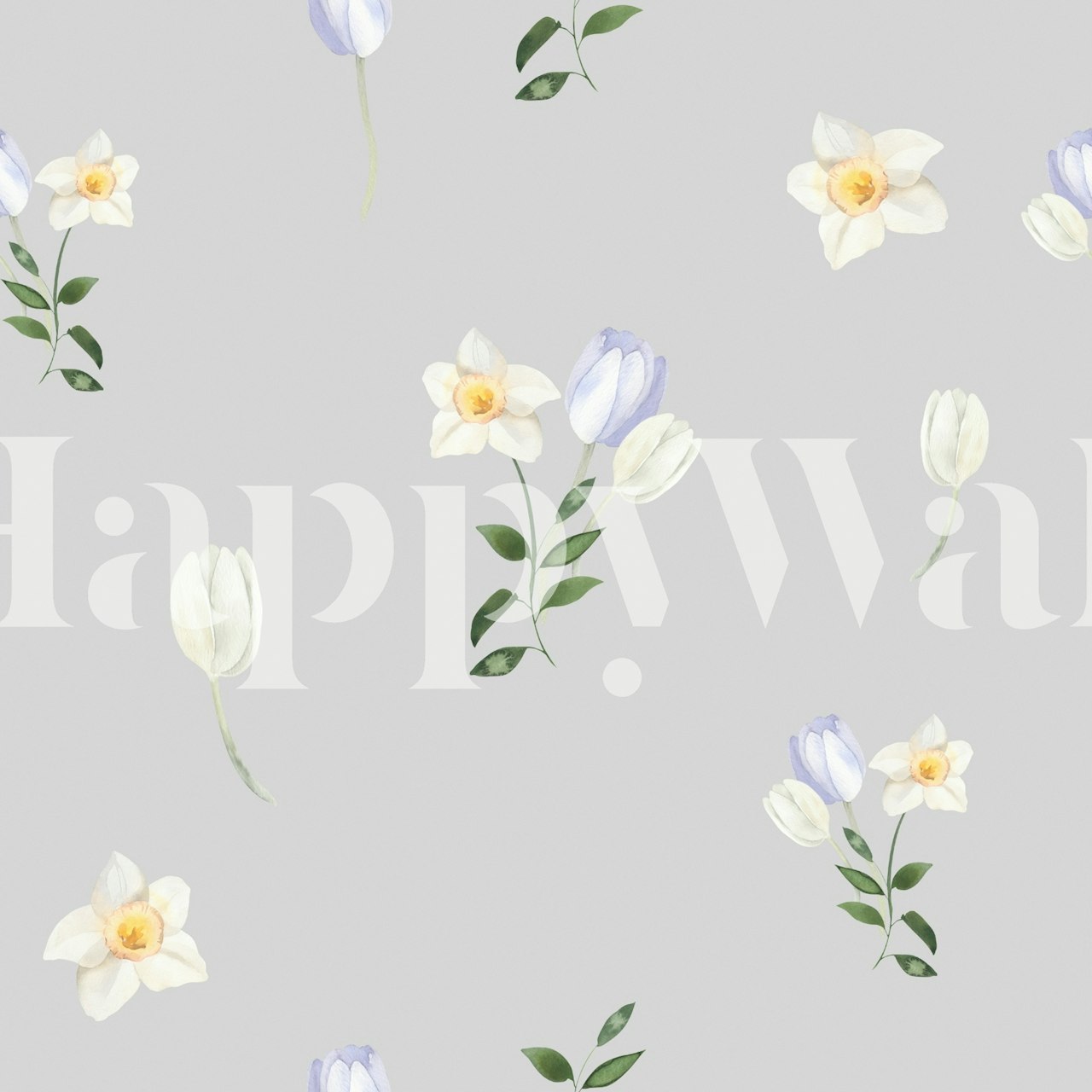 Soft Narcissus & Blue Bloom design tapety