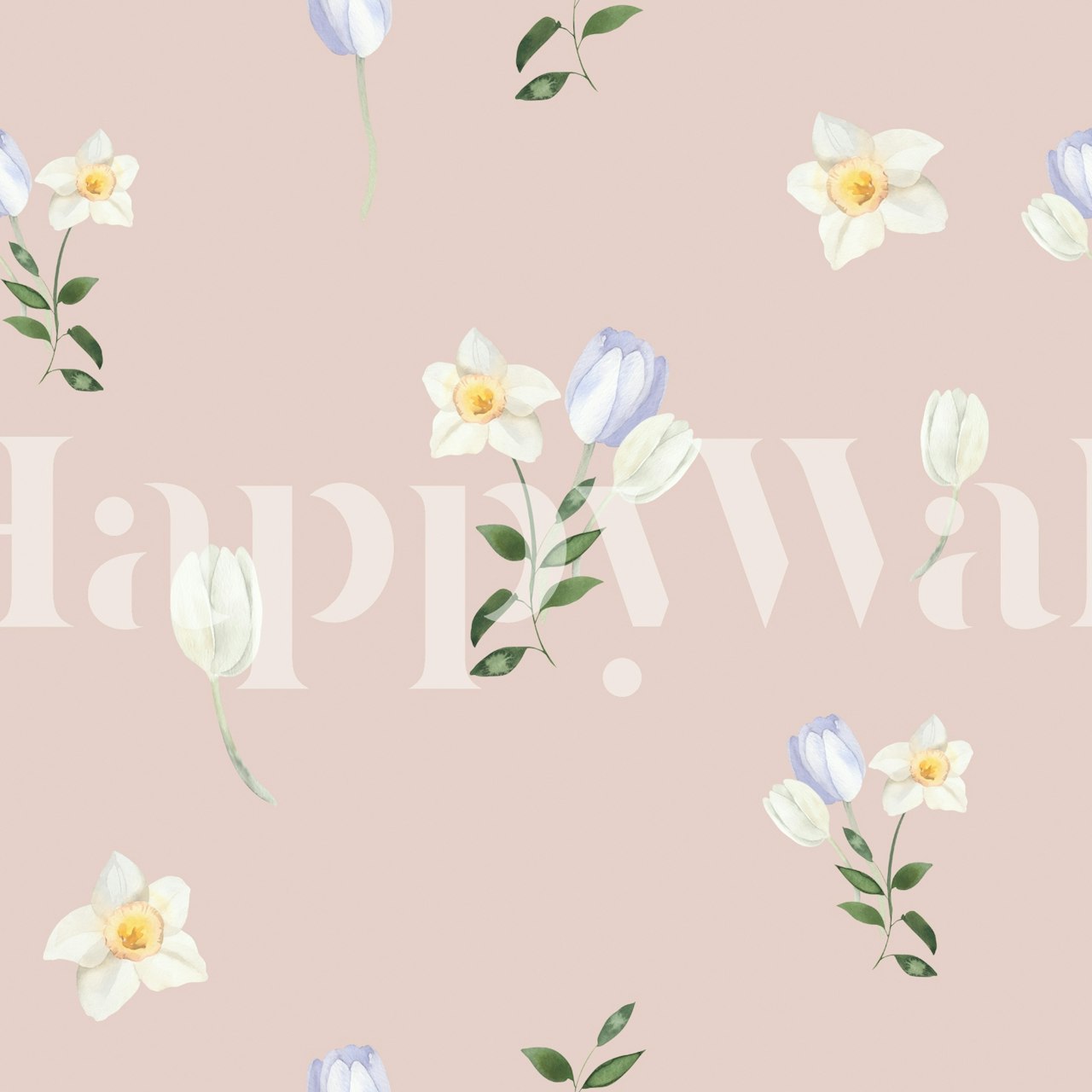 Soft Floral Elegance wallpaper in a room