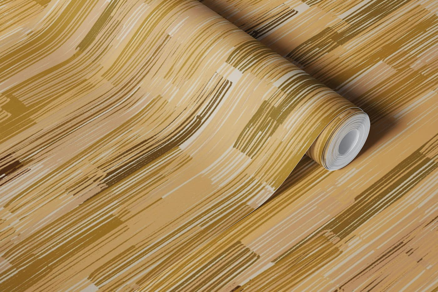 Golden Brushstrokes Harmony wallpaper roll