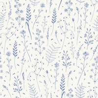 Botanical Charm Blue Beige tapete
