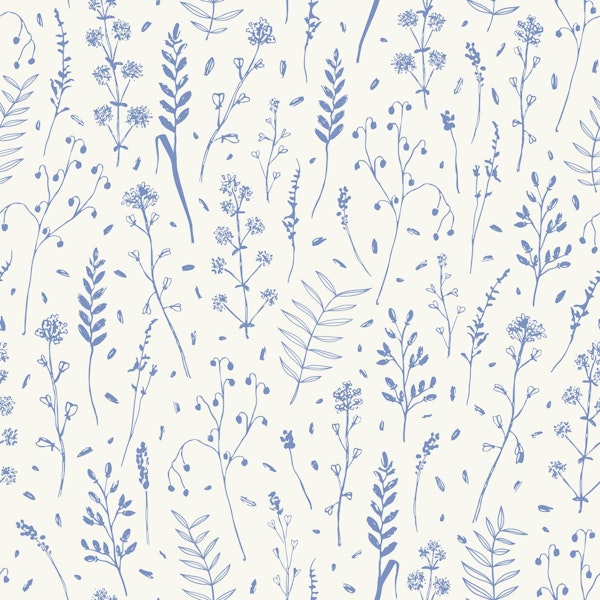 Botanical Charm Blue Beige