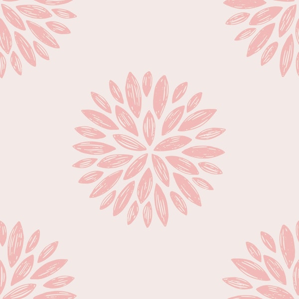 Delicate Floral Coral Rose