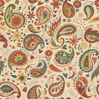 Paisley Lizard surprise - bohemian floral tapetit