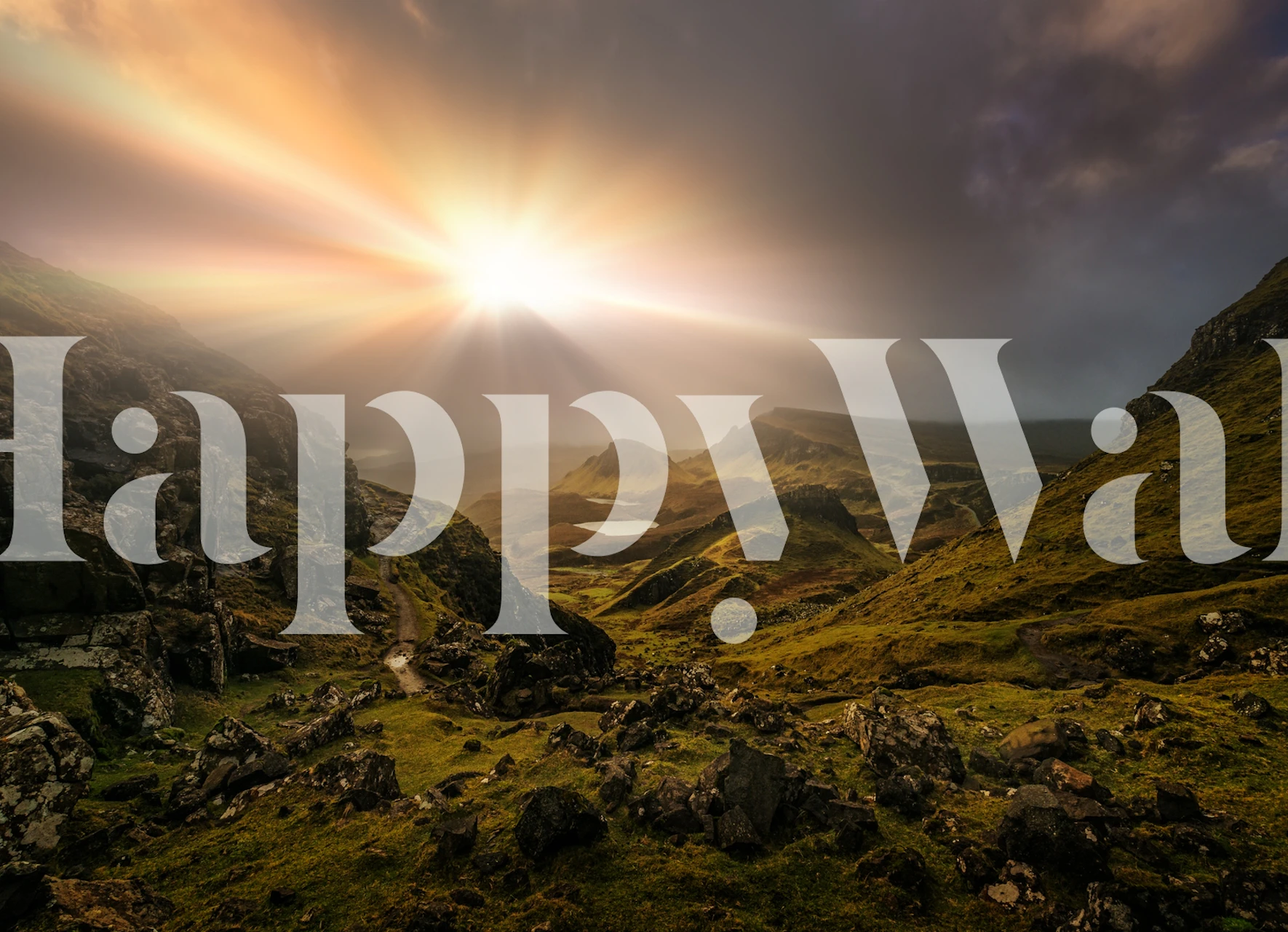 Trotternish Ridge Light #3 tapet i ett rum