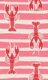 Lobster Stripe Beach House Fun - Pink & Red