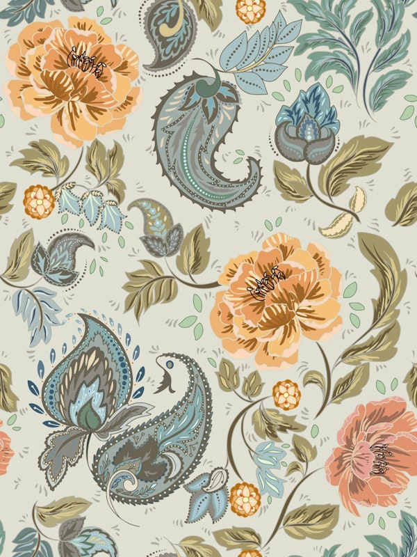 Floral Heritage paisley Antique