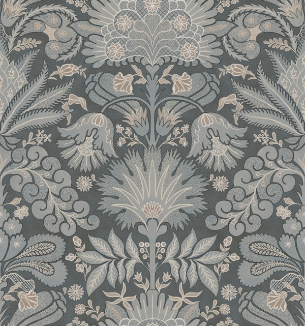 Botanic Damask Grey Beige