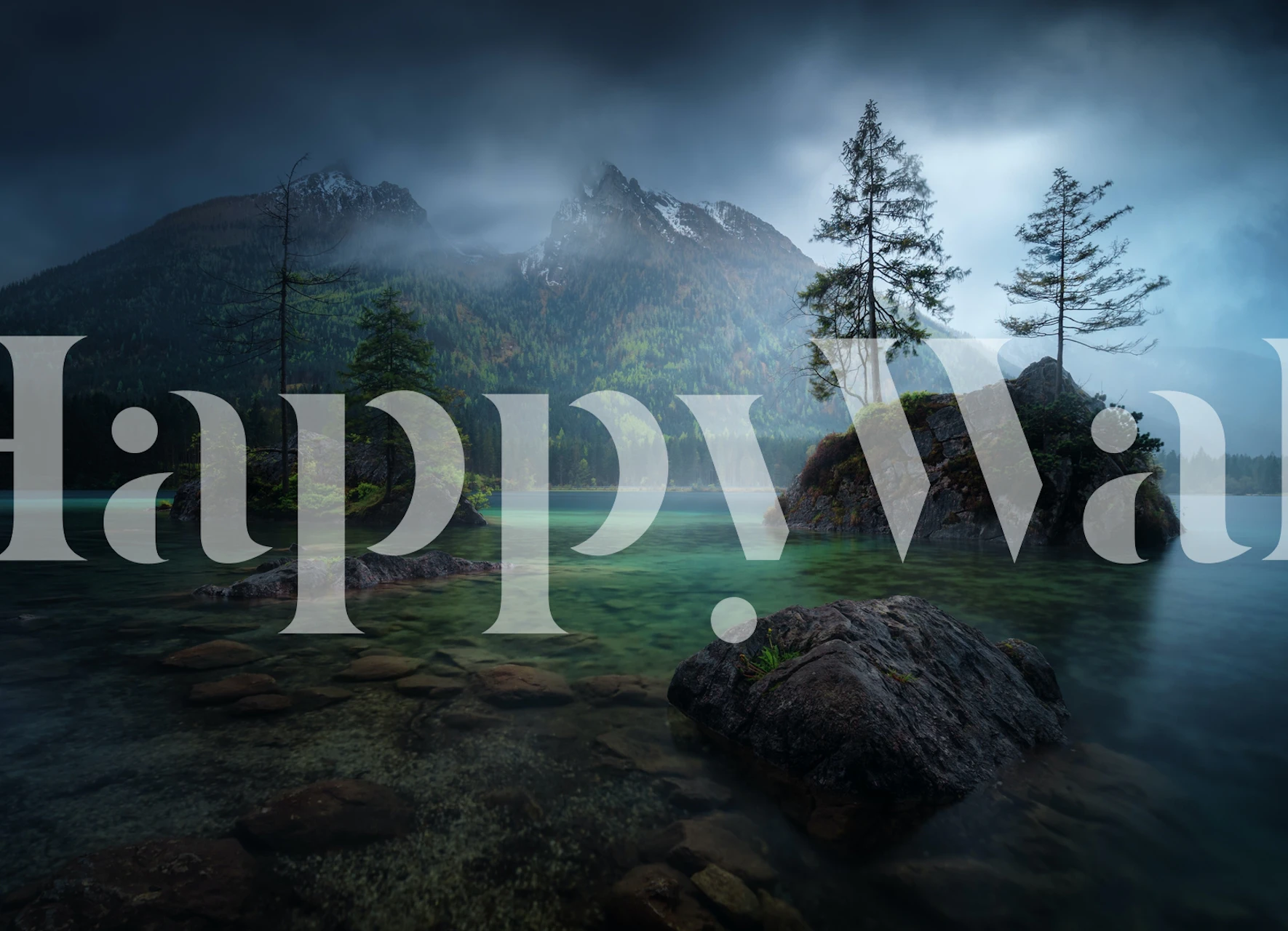 Hinterisland 2 wallpaper displayed in a room