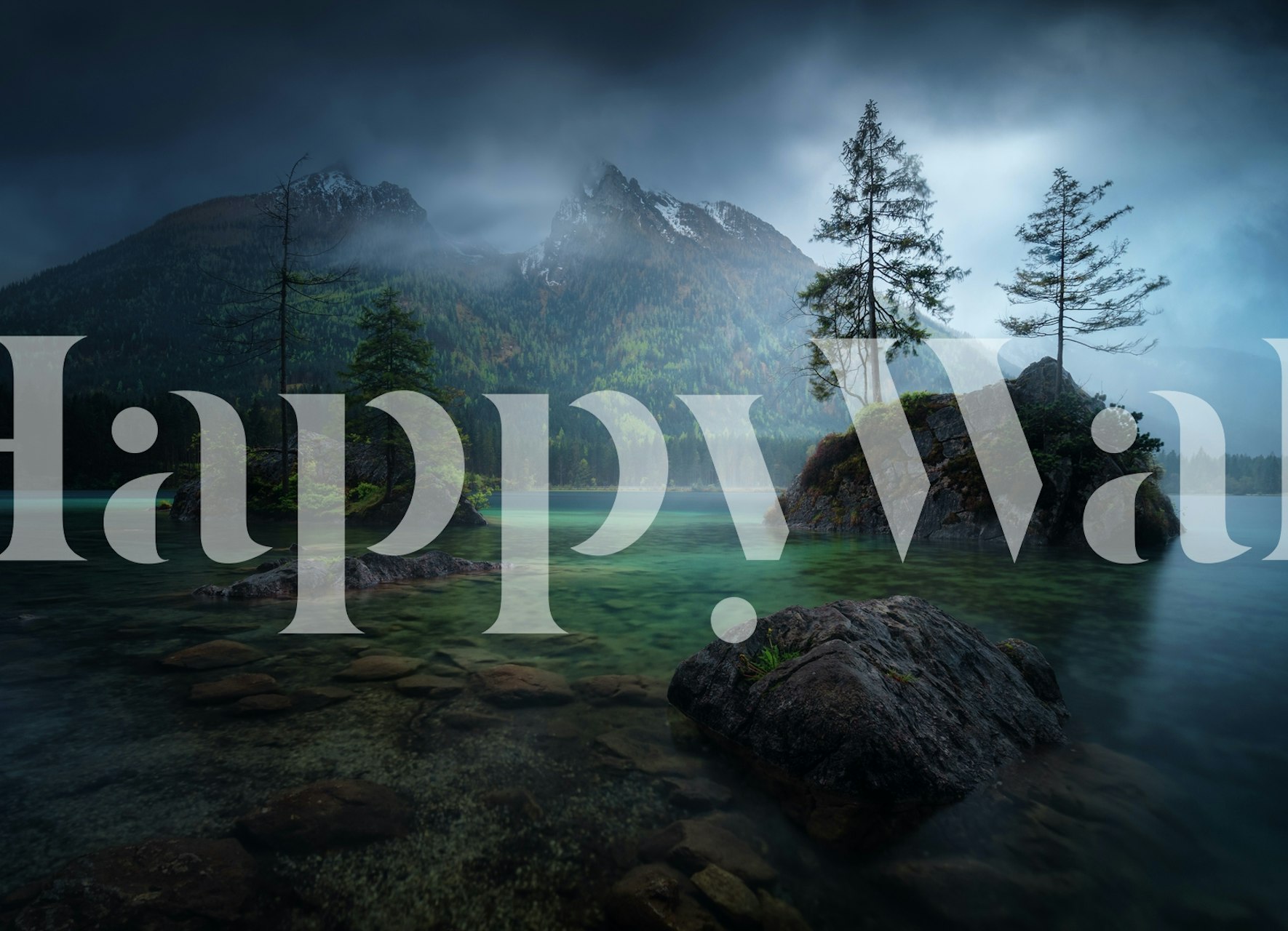 Hinterisland 2 wallpaper displayed in a room