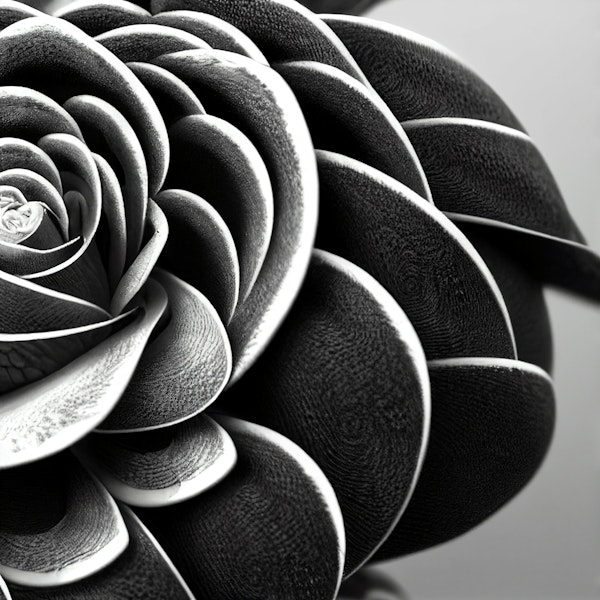 Black and White Flower Macro