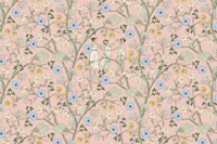 Midsummer dance mural on pink tapet