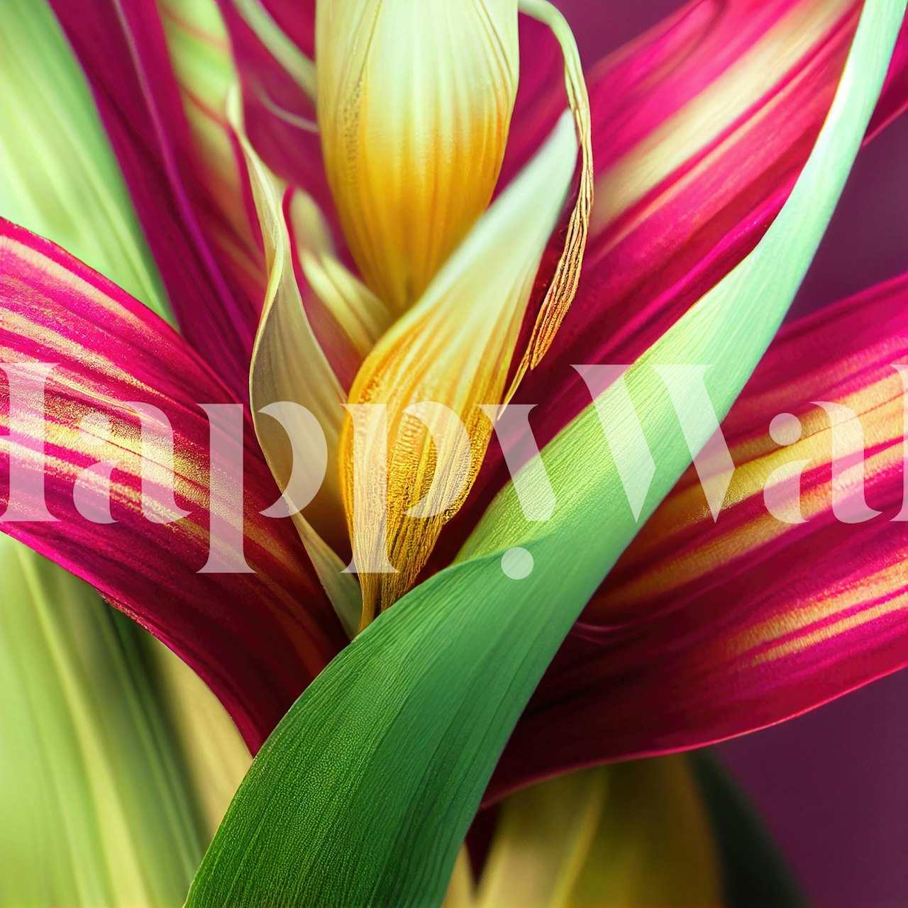 Colorful Botanical Fusion wallpaper in a room