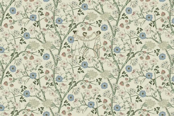 Midsummer dance bohemian mural