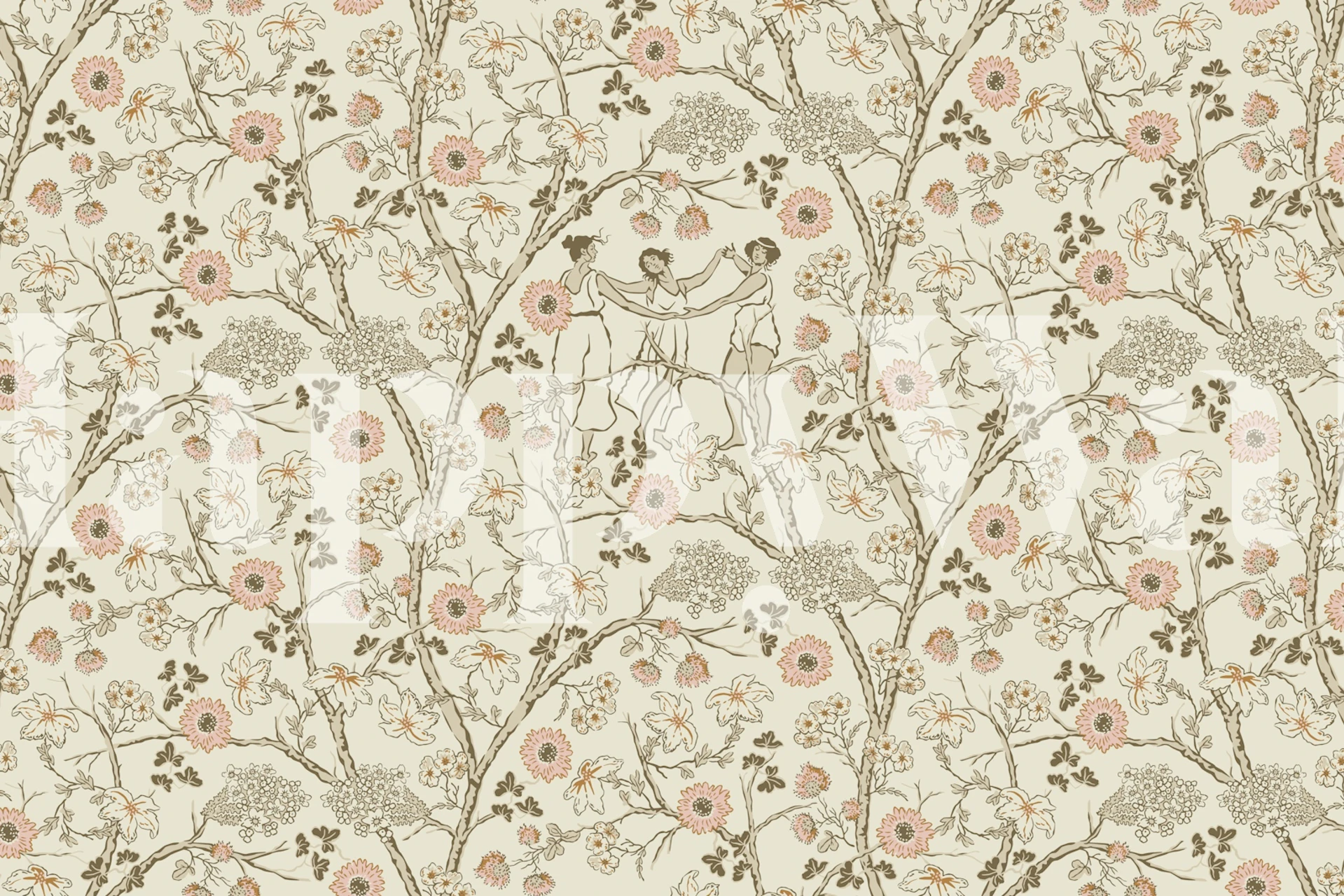 Midsummer dance mural wallpaper in a room