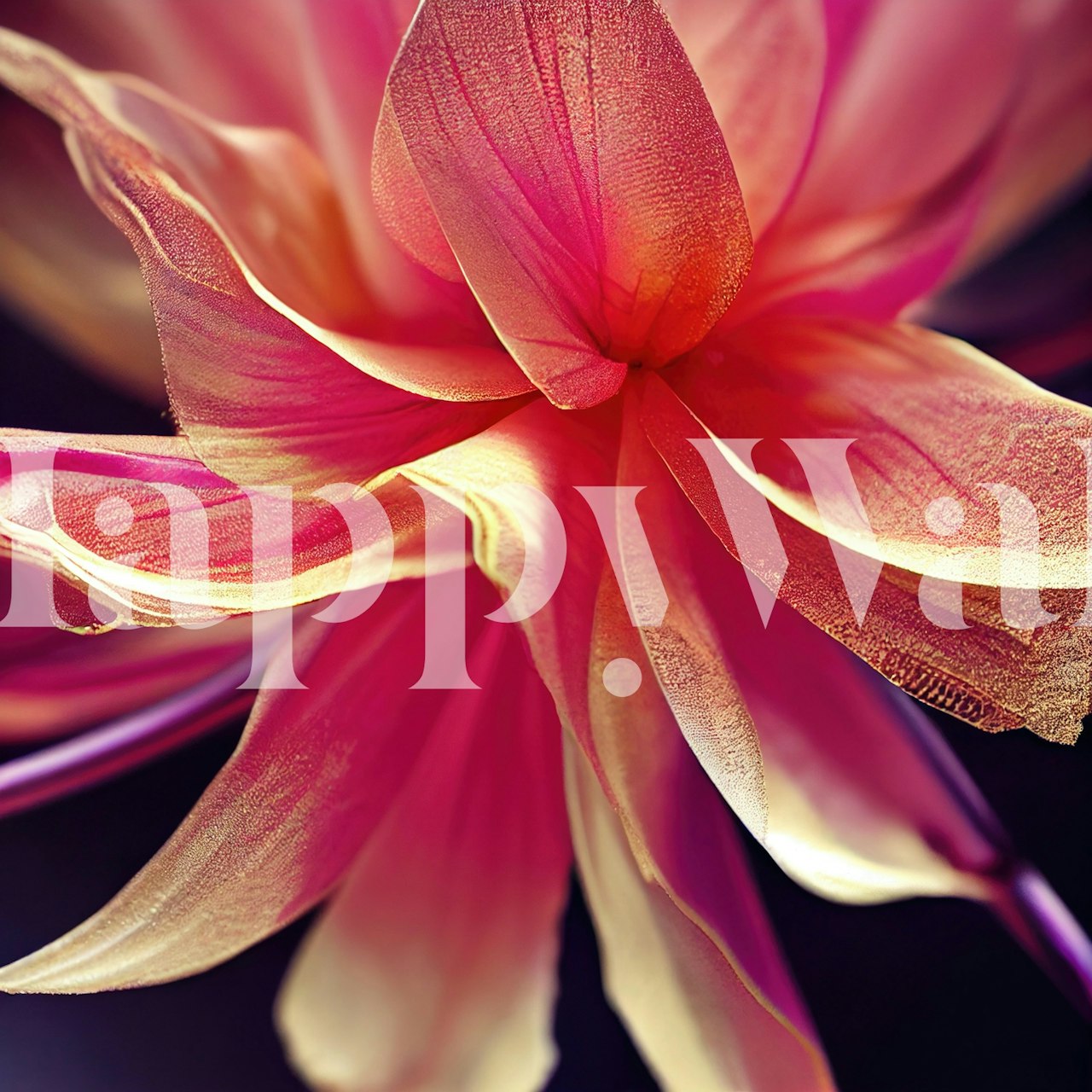 Fuchsia Flower Bloom-tapetti modernissa huoneissa