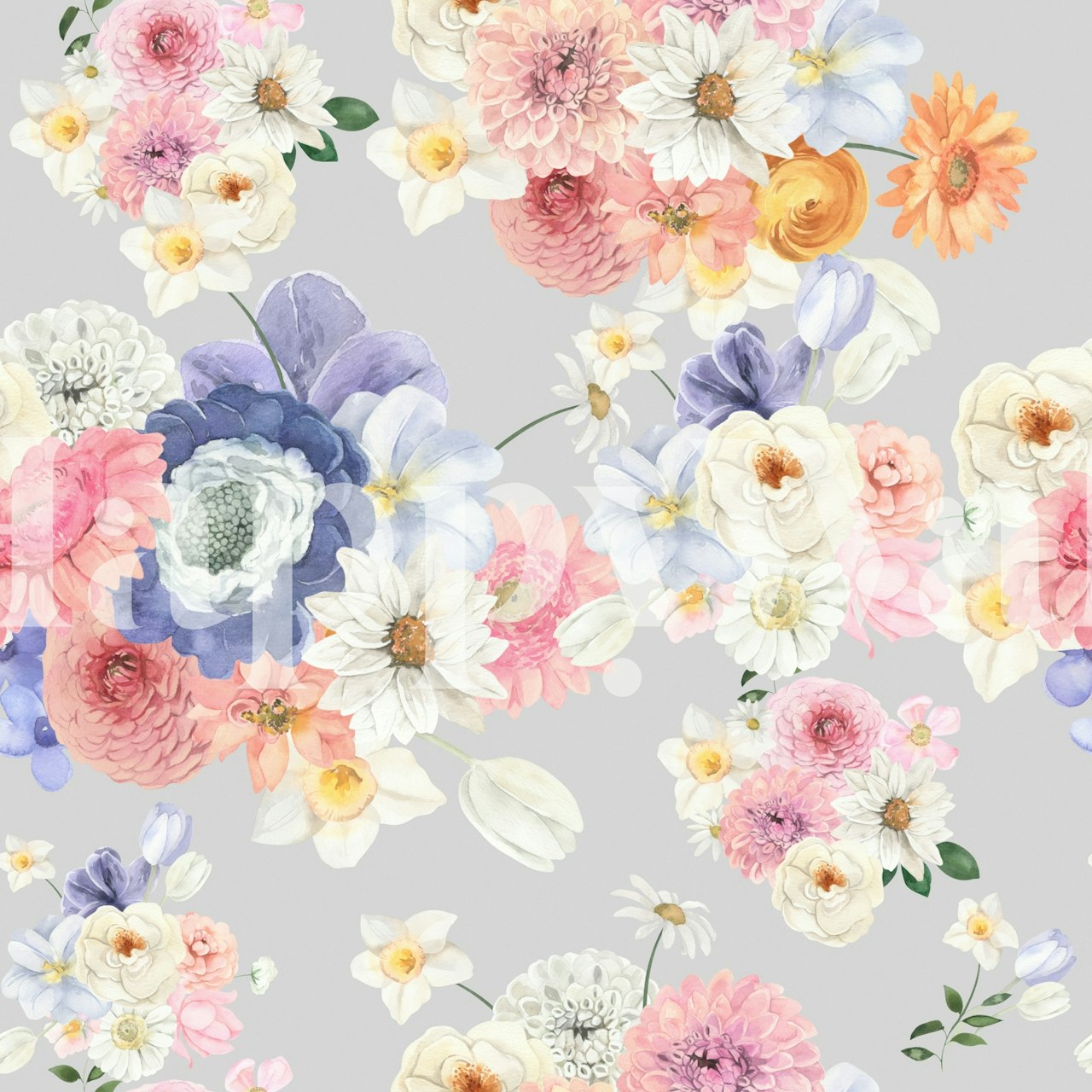 Elegant Blossoms in Bloom wallpaper in a room