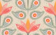 Modern Paisley Floral Beige Green Pink