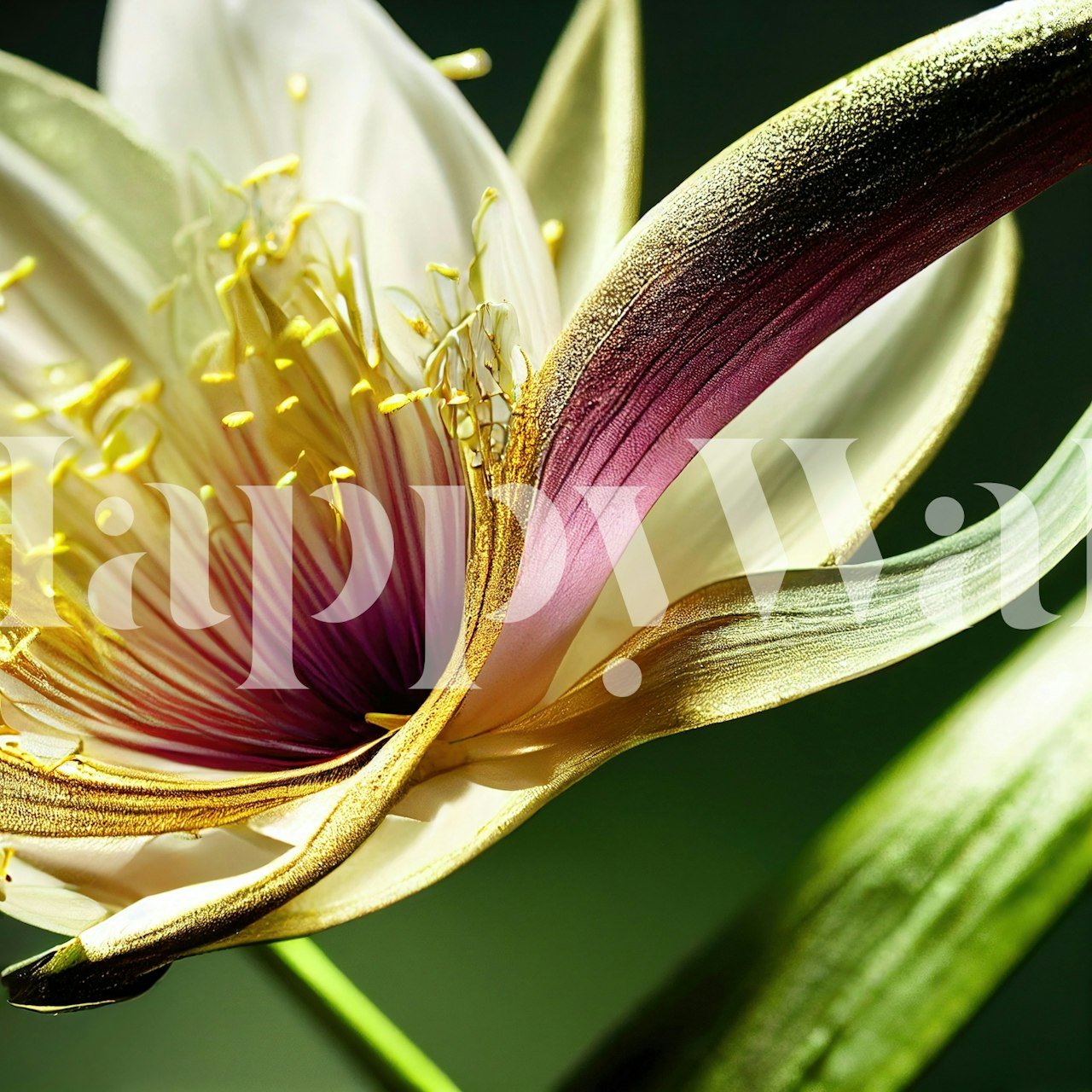 Blossoming Lily Beauty tapet i ett rum