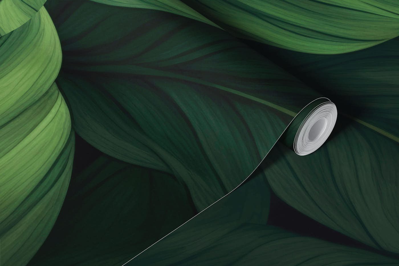 Lush Green Leaf Serenity wallpaper roll