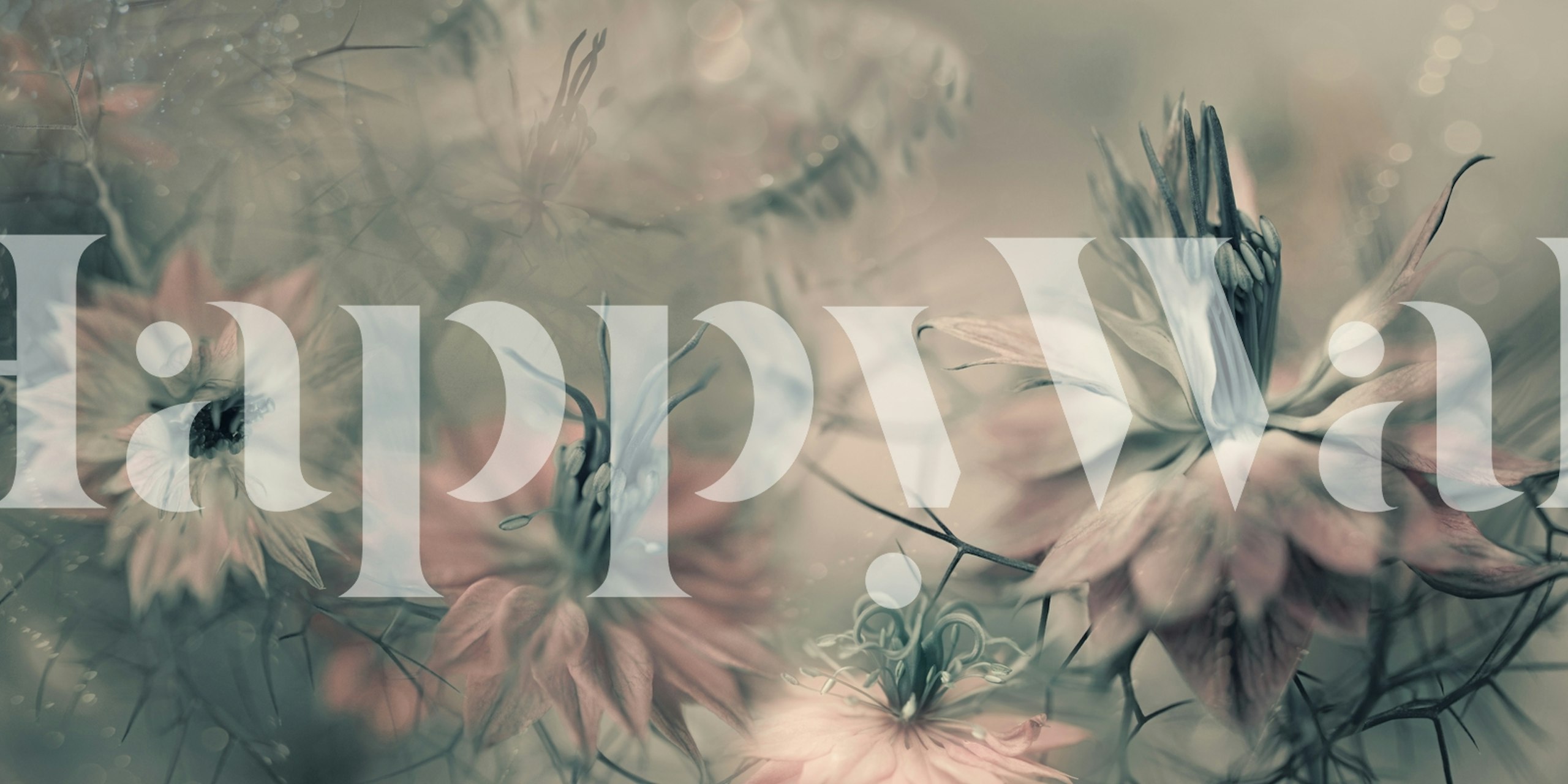 Design de papel de parede floral em um quarto moderno